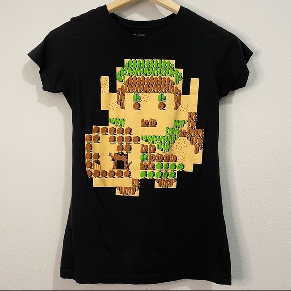 Zelda Tee Shirt Top Legend of Zelda 8 Bit Map Graphic Womens Small S - Picture 5 of 5